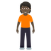 Bagaimana Person Standing: Dark Skin Tone emoji terlihat di Joypixels.