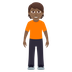 How Person Standing: Medium-Dark Skin Tone emoji looks on Joypixels.