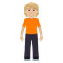 How Person Standing: Medium-Light Skin Tone emoji looks on Joypixels.