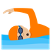 How Person Swimming: Medium-Light Skin Tone emoji looks on Joypixels.