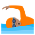 How Person Swimming: Medium Skin Tone emoji looks on Joypixels.