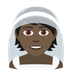 How Person with Veil: Dark Skin Tone emoji looks on Joypixels.