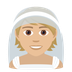 Wie Person mit Schleier: mittelhelle Hautfarbe Emoji auf Joypixels aussieht.