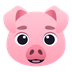 How Pig Face emoji looks on Joypixels.