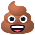 Bagaimana Pile of Poo emoji terlihat di Joypixels.