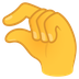 Bagaimana Pinching Hand emoji terlihat di Joypixels.