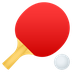 Bagaimana Ping Pong emoji terlihat di Joypixels.