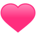 How Pink Heart emoji looks on Joypixels.