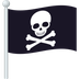 Bagaimana Pirate Flag emoji terlihat di Joypixels.