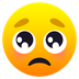 How Pleading Face emoji looks on Joypixels.