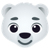 Bagaimana Polar Bear emoji terlihat di Joypixels.