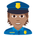 Wie Polizist(in): mittlere Hautfarbe Emoji auf Joypixels aussieht.