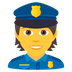 Bagaimana Police Officer emoji terlihat di Joypixels.