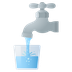 How Potable Water emoji looks on Joypixels.