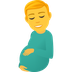 Bagaimana Pregnant Man emoji terlihat di Joypixels.