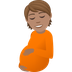 Bagaimana Pregnant Person: Medium Skin Tone emoji terlihat di Joypixels.