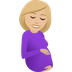 How Pregnant Woman: Medium-Light Skin Tone emoji looks on Joypixels.