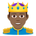 Bagaimana Prince: Medium-Dark Skin Tone emoji terlihat di Joypixels.