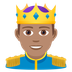 Bagaimana Prince: Medium Skin Tone emoji terlihat di Joypixels.