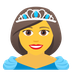 Bagaimana Princess emoji terlihat di Joypixels.