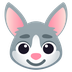 How Rabbit Face emoji looks on Joypixels.