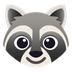 How Raccoon emoji looks on Joypixels.