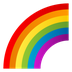 How Rainbow emoji looks on Joypixels.