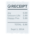 How Receipt emoji looks on Joypixels.