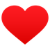 How Red Heart emoji looks on Joypixels.