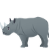 Bagaimana Rhinoceros emoji terlihat di Joypixels.