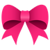 Wie Pinke Schleife Emoji auf Joypixels aussieht.