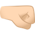 Bagaimana Right-Facing Fist: Light Skin Tone emoji terlihat di Joypixels.