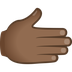 Bagaimana Rightwards Hand: Medium-Dark Skin Tone emoji terlihat di Joypixels.