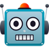 How Robot emoji looks on Joypixels.