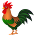 Bagaimana Rooster emoji terlihat di Joypixels.