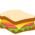 Bagaimana Sandwich emoji terlihat di Joypixels.