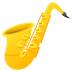 Bagaimana Saxophone emoji terlihat di Joypixels.