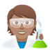 How Scientist: Medium Skin Tone emoji looks on Joypixels.