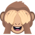 Bagaimana See-No-Evil Monkey emoji terlihat di Joypixels.