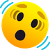 How Shaking Face emoji looks on Joypixels.