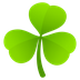 How Shamrock emoji looks on Joypixels.