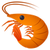 How Shrimp emoji looks on Joypixels.