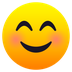 How Smiling Face with Smiling Eyes emoji looks on Joypixels.