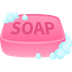 Bagaimana Soap emoji terlihat di Joypixels.