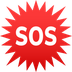 How SOS Button emoji looks on Joypixels.