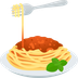 Bagaimana Spaghetti emoji terlihat di Joypixels.