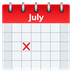 Bagaimana Spiral Calendar emoji terlihat di Joypixels.