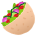 How Stuffed Flatbread emoji looks on Joypixels.