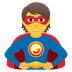 How Superhero emoji looks on Joypixels.