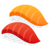 How Sushi emoji looks on Joypixels.